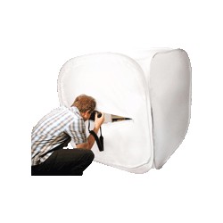 caixa dobrável flexível branco 120x120 cm