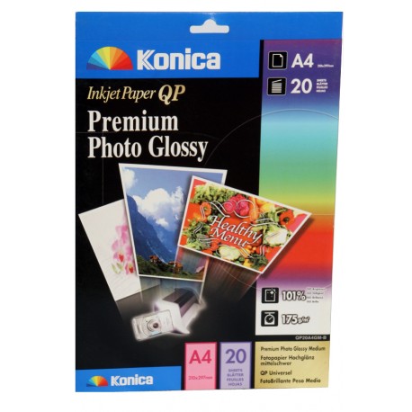 Konica InkJet Paper QP A4 Brilhante 175g
