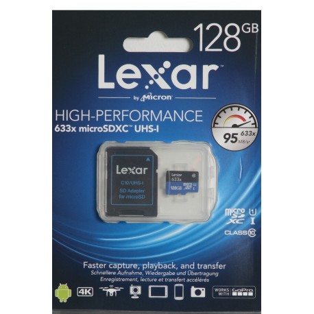 Lexar micro -SD SDXC 128 gb classe 10 633