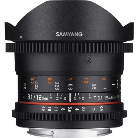 Samyang 12mm T3.1 Fisheye VDSLR - Canon